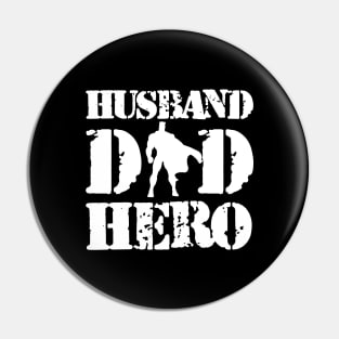 Dad Husband Hero Pin