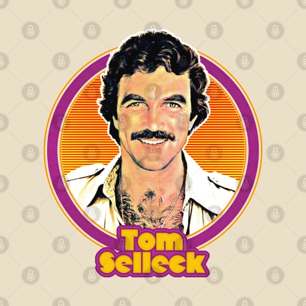 Tom Selleck 80s Aesthetic Design by DankFutura