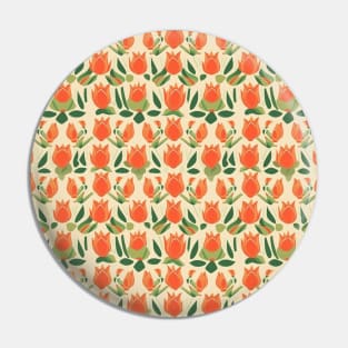 Tulips Flower Seamless Pattern V10 Pin