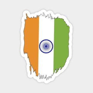 India Flag in Tricolor with Ashoka Chakra Desi Indian Magnet