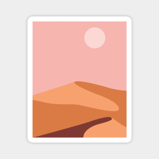 Desert dunes retro minimalist design Magnet