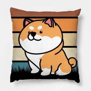 Lustiger Retro Shiba Inu Hund für Hundefreund Pillow