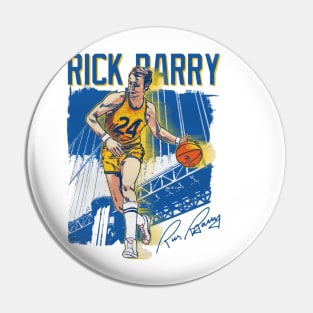 Rick Barry Golden State Square Pin