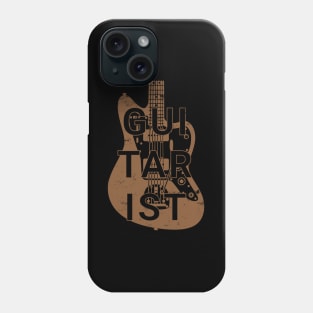 Guitarist Electric Guitar Body Brown Color Phone Case