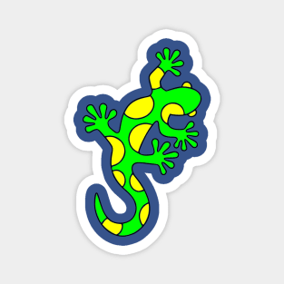 Poison Green Yellow Lizard Magnet