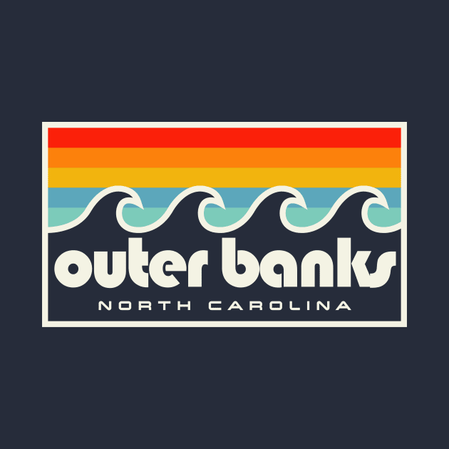 Outer Banks NC Retro OBX North Carolina by PodDesignShop