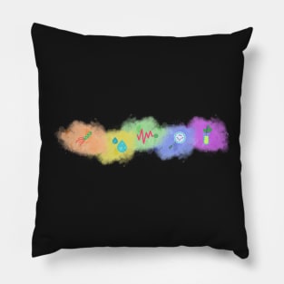 Ecology Biology Rainbow Science Icons Pillow