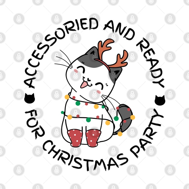 cat for christmas party design by Kireiimono