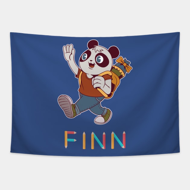 Entrusion Panda Finn Tapestry by DePit DeSign