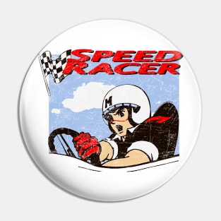 Classic Go Speed Racer Go - Distressed Style Pin