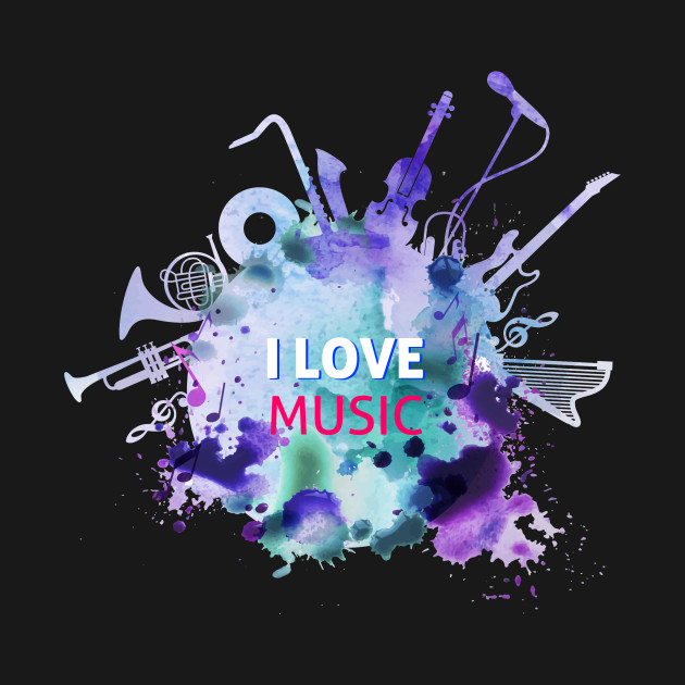 Disover I Love Music - I Love Music - T-Shirt