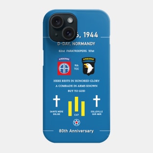 D-Day 80th Anniversary June 6 1944 Normandy landing Phone Case