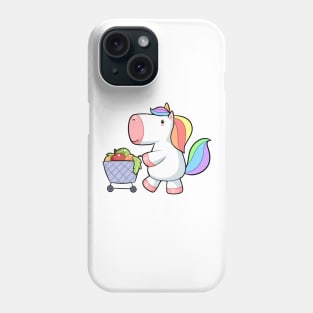 Kawaii unicorn shopping Phone Case