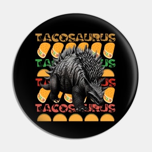 Tacosaurus Stegosaurus Dinosaur Pin