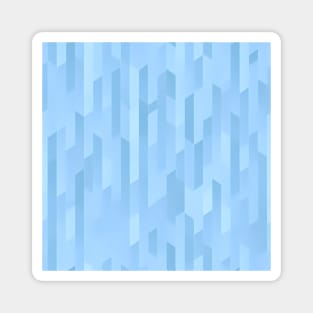 Blue Polygonal Columns: A Striking Abstract Art Pattern Magnet