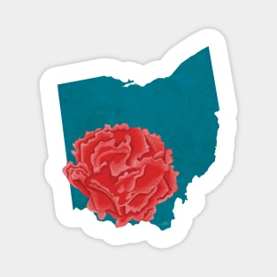 Ohio Carnation Magnet