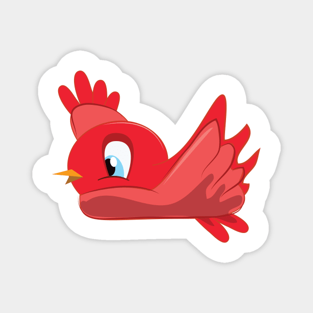 Cute cartoon Bird Magnet by nickemporium1