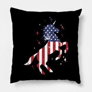 Americorn Unicorn 4th of July Pillow