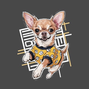 Pies Chihuahua Uroczy w koszulce T-Shirt