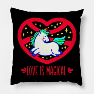Love is Magical with Unicorn Pillow