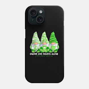 Celiac Disease Awareness Month Light Green Ribbon Gnomies Phone Case