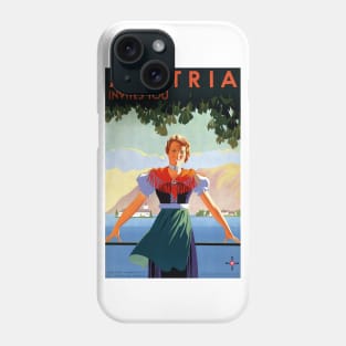 Vintage Travel Poster Austria Invites You Phone Case