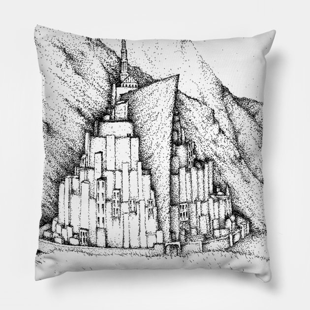 Minas Tirith Pillow by bridgetrolljess