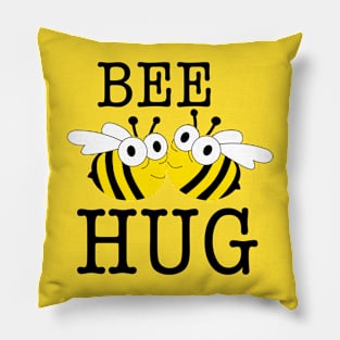 Bee Hug Illustration Pillow