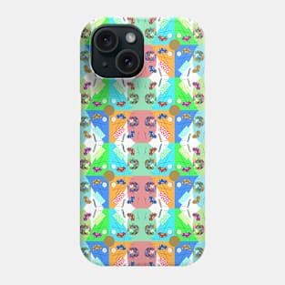 Checked Rainbow Festival Kaleidoscope Memphis Design Pattern Phone Case