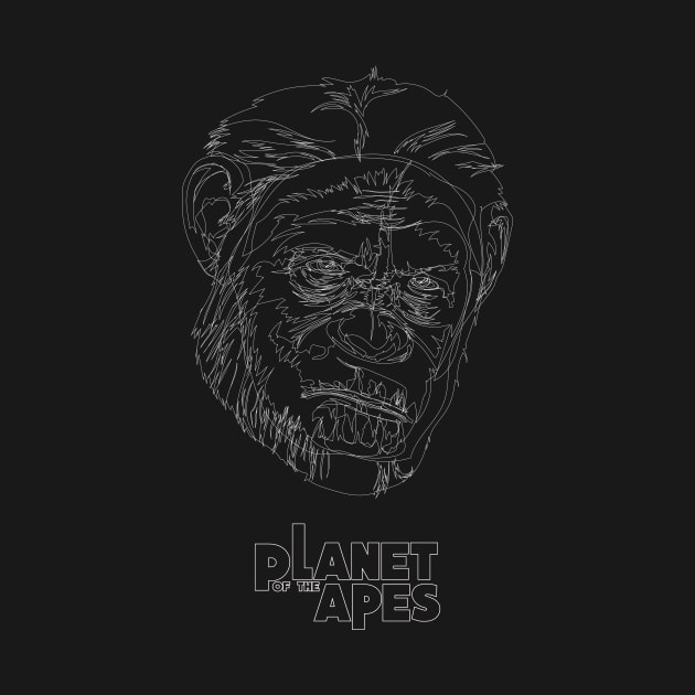 Planet of the Apes line art by Colodesign