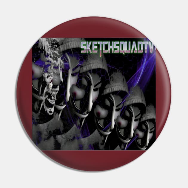 SketchSquadTV Man-E-Faces Pin by Antitrust Incorporated