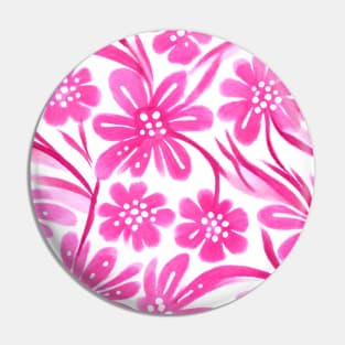 Cute Pink Floral Design Pin