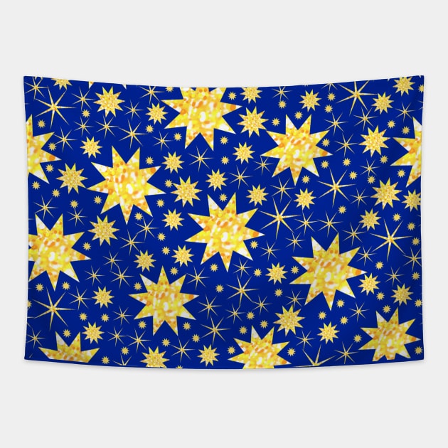 Sundazzle on Dark Blue Tapestry by ArtticArlo