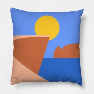 Sun is shining on a sea Pillow