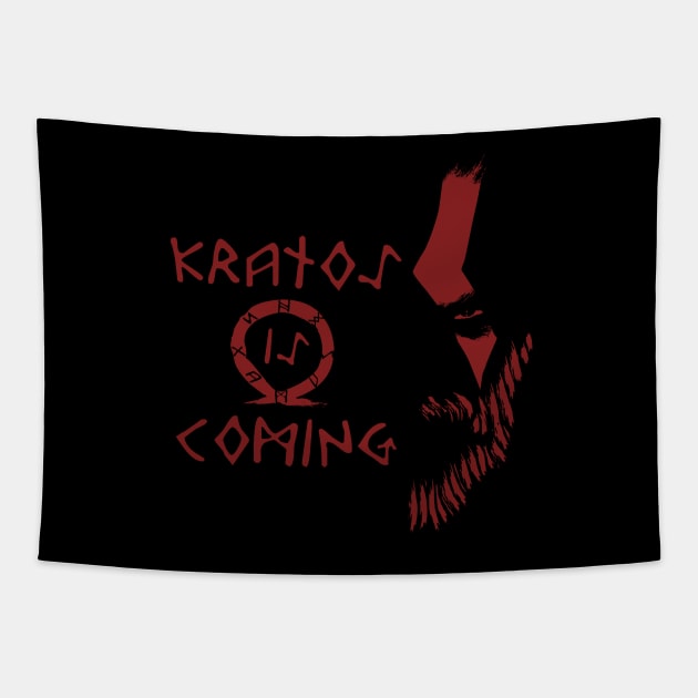 Kratos is coming Tapestry by JalbertAMV