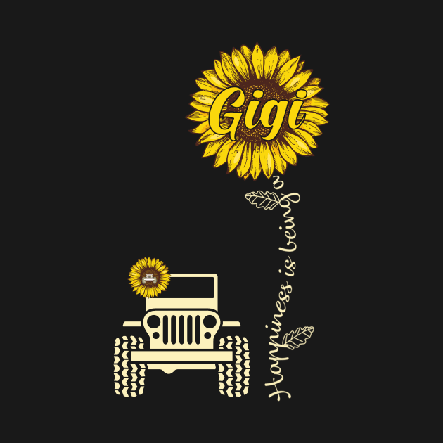 Jeep Sunflower Jeep Gigi Happiness is being a Gigi Jeep Women by Jane Sky