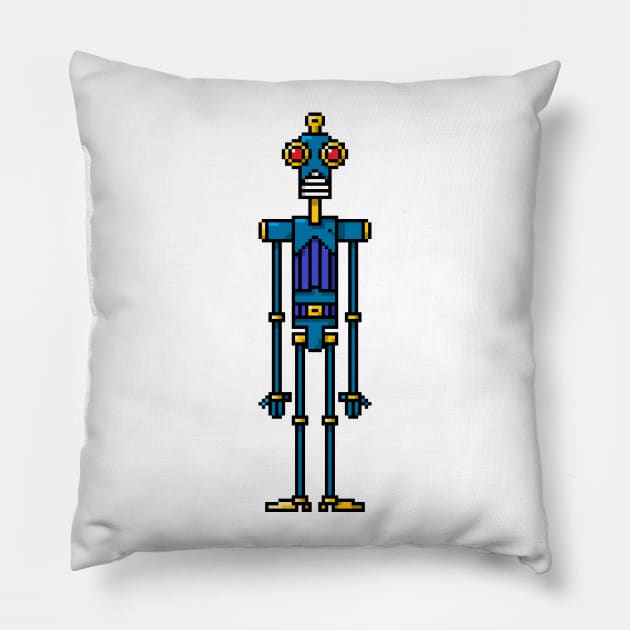 Pixel Robot 070 Pillow by Vampireslug