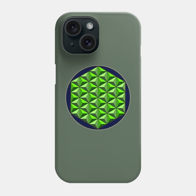 Green Triangles 2 Phone Case by The Knotty Works
