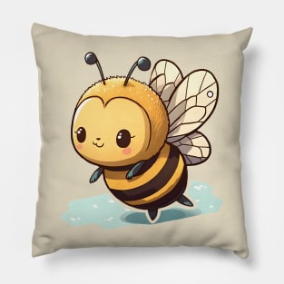 A Bee over the Sea Pillow