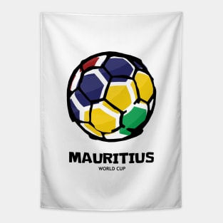 Mauritius Football Country Flag Tapestry