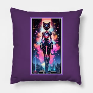 Anime Cute Cat Girl | Sci-Fi Manga Girl Anime Art Pillow