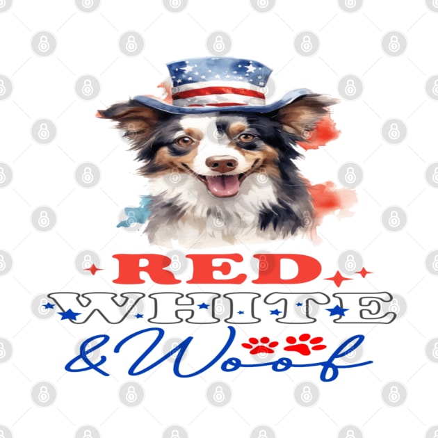 Red White & Woof by  Big Foot Shirt Shop