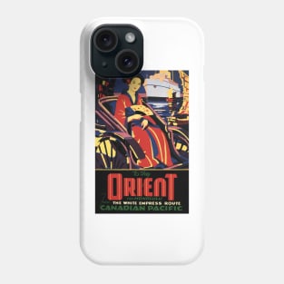 To the ORIENT via Honolulu White Empress Steam Ship Vintage Travel Phone Case