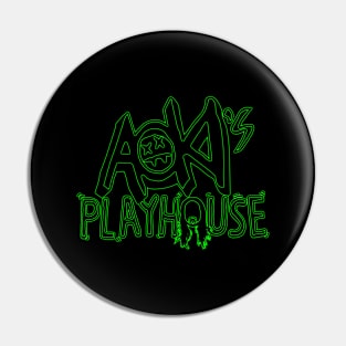 AOKI PLAYHOUSE - EDM rare edition green neon Pin