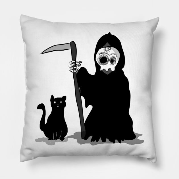 La muerte chiquita Pillow by isikonosnena