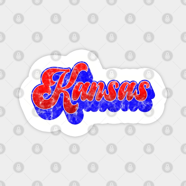 Support Kansas with this retro design! Magnet by MalmoDesigns