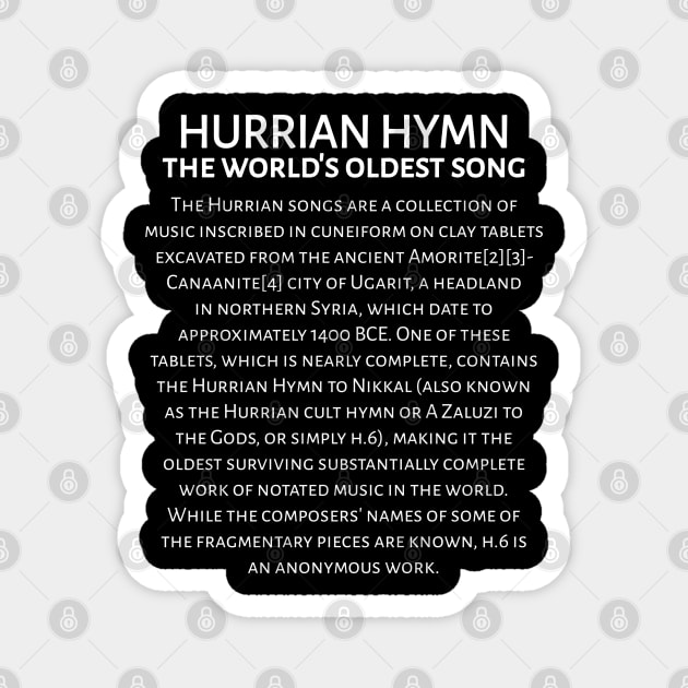 Hurrian Hymn Magnet by radeckari25