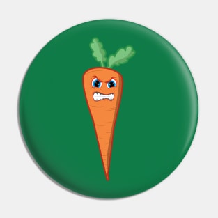 Angry Carrot Pin