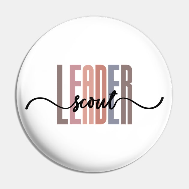 Scout Leader - Tall Font Contrast On White Design Pin by best-vibes-only