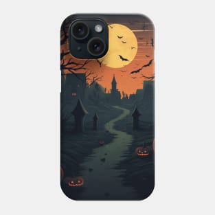 Halloween: Haunted Castle in Dark Forest Phone Case